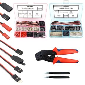 70 مجموعات موصل servo الذكور أنثى توصيل الكابل دبوس مع مجموعة أدوات العقدة متوافقة مع موصلات Futaba Jr Hitec Spektrum RC