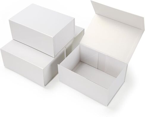 Schliersee 8x8x8 Gift Box with Lids Magnetic Closure Set of 4, Black Square Gift Wrap Boxes for Wedding, Birthday in Kuwait
