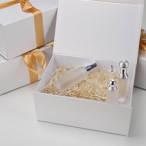 Schliersee 8x8x8 Gift Box with Lids Magnetic Closure Set of 4, Black Square Gift Wrap Boxes for Wedding, Birthday in Kuwait