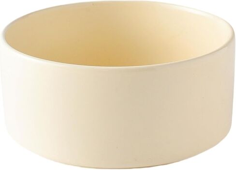6'' Ceramic Dog Bowl - Glossy Glaze Basic Dogs Food & Water Bowl for Small and Medium Dogs, Heavy Duty Non-Slip Dog Dish, Food Grade Pet Feeder, Dishwasher & Microwave Safe, White in Saudi Arabia