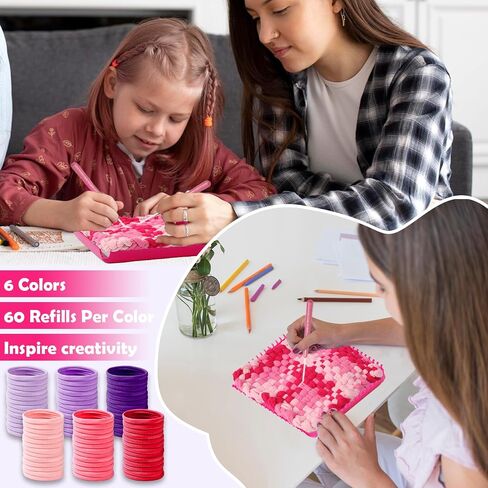 180 Pcs 10 Inch Potholder Loom Loops Pro Size Weaving Loom Refill Loops Colorful Loom Loops Extra Large Loom Knitting Loops For Kids Adults Gift DIY Kitchen Supplies Pink Purple Gradient Color in Saudi Arabia