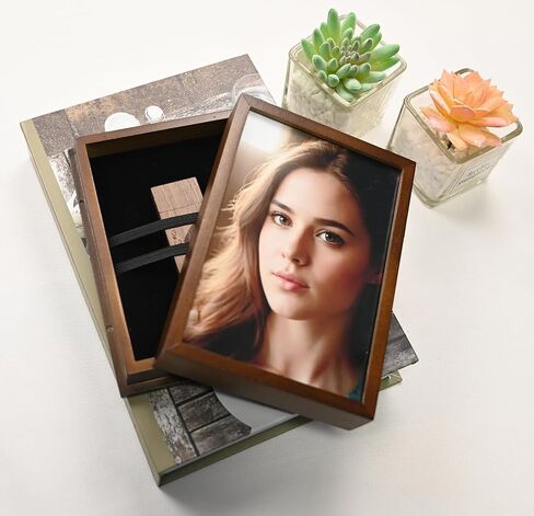 Wood USB Flash Drive Box - Fit 4x6'' Photo (Without USB Stick) in Kuwait