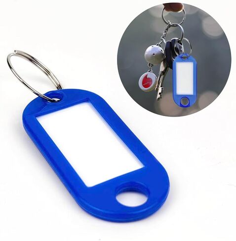 20 PCS Key Tags ، 10 لون متنوع من علامات المفاتيح مع حلقة ، علامات معرفات العناصر مع ملصقات ورقية فارغة (20) in Kuwait