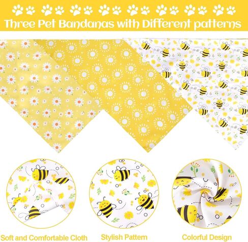 3pcs Spring Summer Dog Bandanas Dropible Dog Dick Triangle Triangle Bandanas for Medium Carge Puppy Pet Decorations in Kuwait
