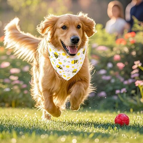 3pcs Spring Summer Dog Bandanas Dropible Dog Dick Triangle Triangle Bandanas for Medium Carge Puppy Pet Decorations in Kuwait