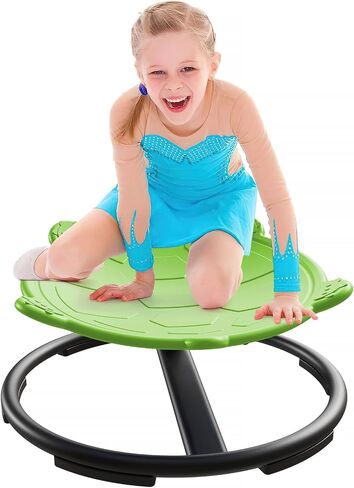 Spinning Chair for Autistic Kids, Autism Spinning with Metal Base & Non-Slip Design, Sensory Swivel Enhances Motor Skills, Sensory Swivel Chair with Non-Slip Design (Red) in Saudi Arabia