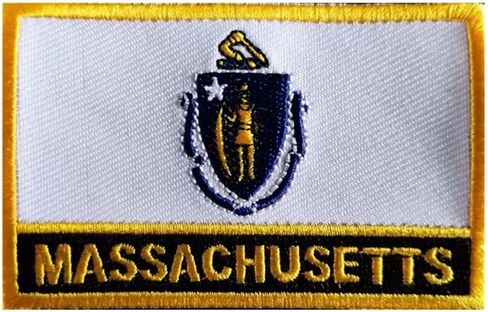 1 PCS Massachusetts Flag Patches Iron On or Sew On Embroidered Tactical Military National Massachusetts Patch in Saudi Arabia