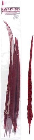 Zucker Feather Products Bleach/Natural Pheasant Feather Tails, 16 by 30-Inch, Dyed Orange in Saudi Arabia