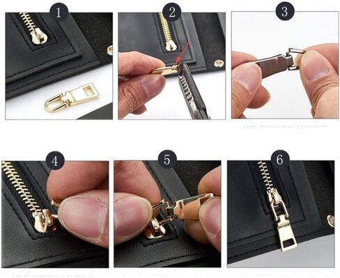 Zipper Pull Replacement Kit ، إصلاح استبدال البديل ، علامة تبويب منزلق السوستة لحقائب الظهر على الظهر ، مفاهيم ولوازم خياطة حقيبة الظهر (الذهب) in Kuwait