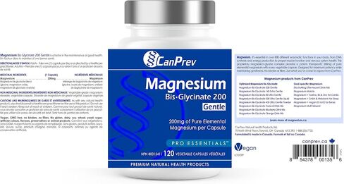 CanPrev Magnesium Bis-Glycinate 200, Veggie Capsules (240 Count (Pack of 1)) in Saudi Arabia