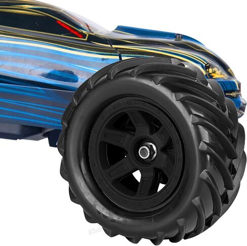 RC Wheels and Tires Set for 1/12 1/14 1/16 E-REVO MJXRC 16208 16209 16210 Off Road Monster TruckTRX E-REVO Summit HPI SAVAGEGT-2XS REDCAT Volcano-16,Rc Tires with Foam Inserts,Black in Kuwait
