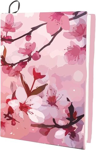 CRASPIRE Cherry Blossom Stretchable Book Cover - Pink, Fabric, Nylon - Stretchable Closure - 9.84 x 15.74 inches - Books/Textbooks in Saudi Arabia