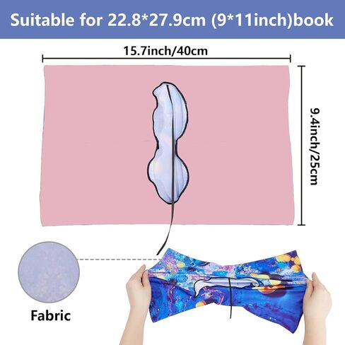 CRASPIRE Cherry Blossom Stretchable Book Cover - Pink, Fabric, Nylon - Stretchable Closure - 9.84 x 15.74 inches - Books/Textbooks in Saudi Arabia