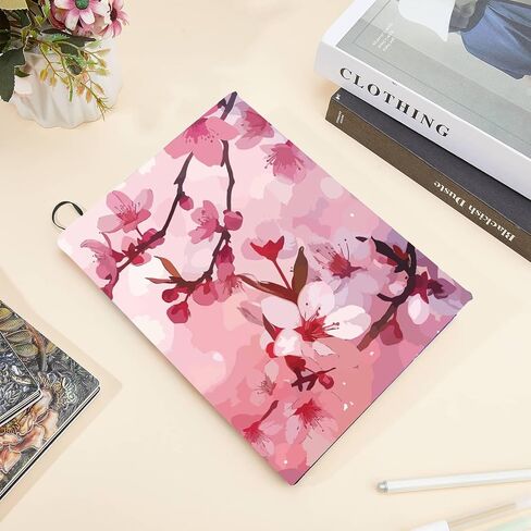 CRASPIRE Cherry Blossom Stretchable Book Cover - Pink, Fabric, Nylon - Stretchable Closure - 9.84 x 15.74 inches - Books/Textbooks in Saudi Arabia