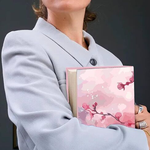 CRASPIRE Cherry Blossom Stretchable Book Cover - Pink, Fabric, Nylon - Stretchable Closure - 9.84 x 15.74 inches - Books/Textbooks in Saudi Arabia