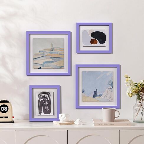 eletecpro 11x14 Floating Picture Frames Set of 2, Clear Double Glass Picture Frames for Wall Mount, Vertical or Horizontal Display Multi-size Photos and Artworks up to 11x14 Inches, Home Decor, Black in Kuwait