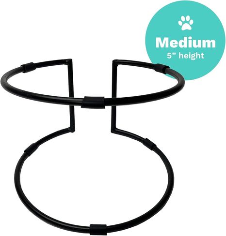 حامل Pet Bowl المحسّن - ميزة جديدة مضادة للانزلاق - حامل الكلاب والقطط على وجه الحصر للاستخدام مع حجارة Pet Bowl المحسنة بحجم الحجم (متوسط) in Kuwait