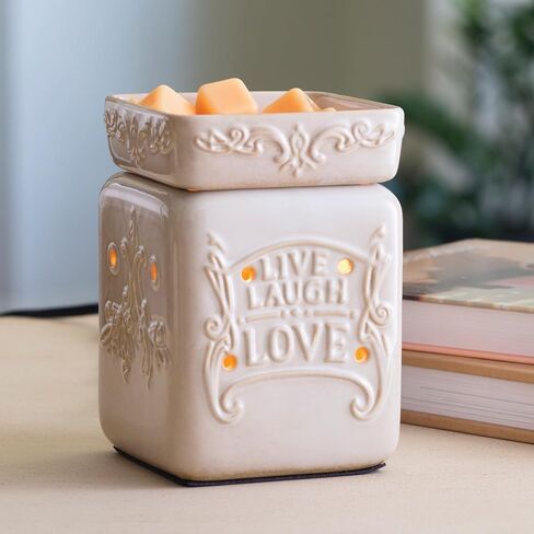 Candle Warmers Etc. Illumination Fragrance Warmer- Light-Up Warmer for Warming Scented Candle Wax Melts and Tarts or to Freshen Room, Wicker Rattan Lantern in Saudi Arabia