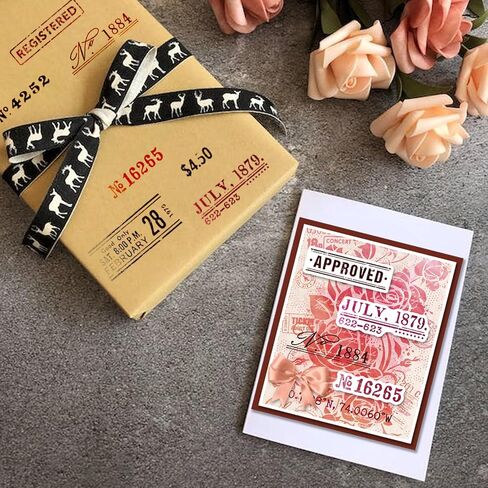 جلوبللاند اختام شفافة بتصميم نص عتيق، ارقام رترو، اوراق ختم شفافة من السيليكون لدفتر القصاصات وصنع البطاقات والديكور والحرف الورقية in Kuwait