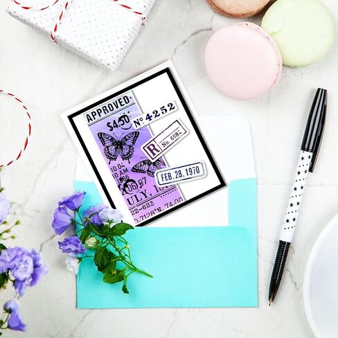 جلوبللاند اختام شفافة بتصميم نص عتيق، ارقام رترو، اوراق ختم شفافة من السيليكون لدفتر القصاصات وصنع البطاقات والديكور والحرف الورقية in Kuwait