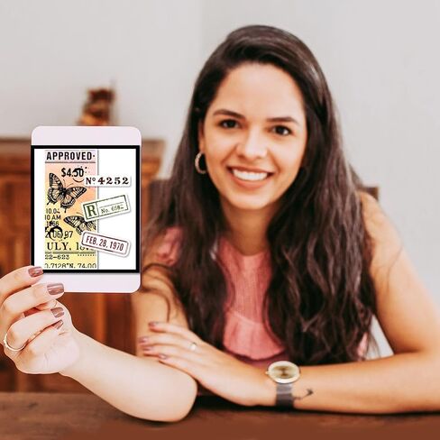 جلوبللاند اختام شفافة بتصميم نص عتيق، ارقام رترو، اوراق ختم شفافة من السيليكون لدفتر القصاصات وصنع البطاقات والديكور والحرف الورقية in Kuwait