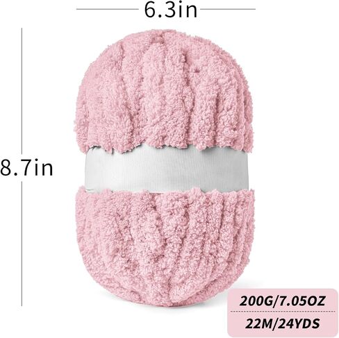 10 Pack Milky White Fuzzy Chunky Yarn for Hand Knitting, Bulky Thick Fluffy Chenille Yarn for Crocheting, 240yds/70.5oz Jumbo Crochet Yarns, Soft Chunky Knit Blanket Yarns for Crochet in Saudi Arabia