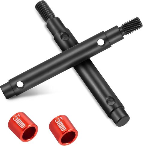 2pcs الصلب 1144 Ascent-18 الطول الممتد البوابة الخلفية الأمامية محور محور محور الغطاء الخارجي لـ Redcat Ascent-18 1/18 RC Crawler Upgrade Parts (محور كعب 5 مم موسع) in Kuwait