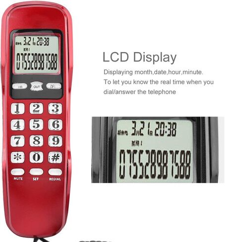 Corded Telephone Landline Telephone, Mini Portable Multi Functional Landline Telephone with Caller ID, Wired Corded Desktop Telephone Big, Old Phone for Home Hotel in Saudi Arabia