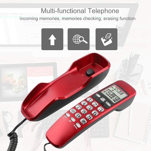 Corded Telephone Landline Telephone, Mini Portable Multi Functional Landline Telephone with Caller ID, Wired Corded Desktop Telephone Big, Old Phone for Home Hotel in Saudi Arabia
