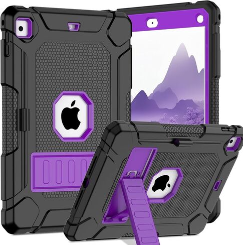 BMOUO Case for iPad 6th 5th Generation (9.7 inch, 2018/2017), Shockproof Protective iPad 9.7 Case with Built-in Stand/Pencil Holder for iPad 6th/5th Gen, Air 2, Pink in Kuwait