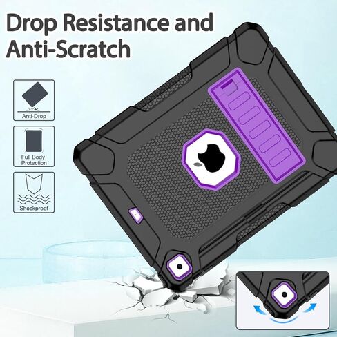 BMOUO Case for iPad 6th 5th Generation (9.7 inch, 2018/2017), Shockproof Protective iPad 9.7 Case with Built-in Stand/Pencil Holder for iPad 6th/5th Gen, Air 2, Pink in Kuwait