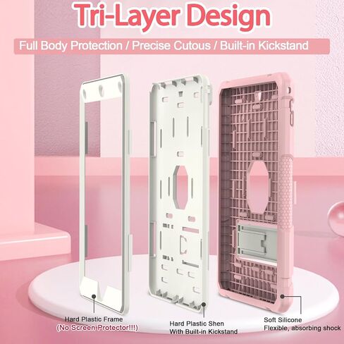 BMOUO Case for iPad 6th 5th Generation (iPad 9.7 inch, 2018/2017), Pink in Kuwait