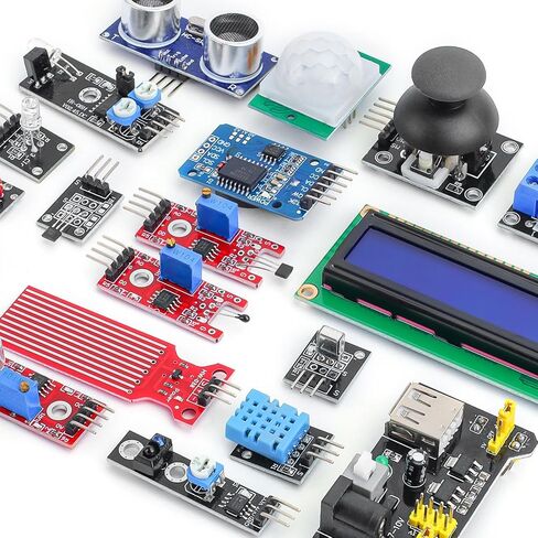Electronics Basic Starter Kit for Arduino, 830 tie-Points Breadboard with Power Supply, More Than 400pcs Components Electronics Fun Kit Compatible with Arduino UNO R3, Raspberry Pi, STM32 in Saudi Arabia