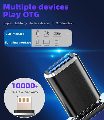 USB-C to USB Adapter(3Pack) Type C 3.0 OTG Cable Hub Thunderbolt Adaptador Mouse Port Converter Compatible for Samsung for MacBook pro for IPhone15 Pro Max Plus ipad 10、Air4/5、Mini6、Pro 12.9 in Kuwait