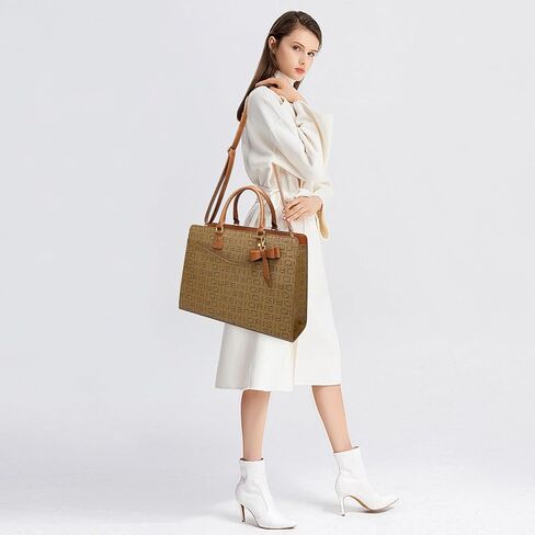 حقيبة حمل Queenoris للنساء ، 15.6 بوصة كمبيوتر محمول كبير السعة أعلى مقبض حقيبة اليد حقيبة عمل حقيبة كمبيوتر حقيبة المكتب in Kuwait