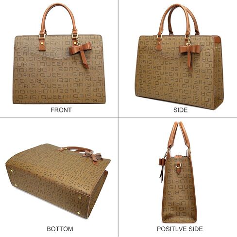 حقيبة حمل Queenoris للنساء ، 15.6 بوصة كمبيوتر محمول كبير السعة أعلى مقبض حقيبة اليد حقيبة عمل حقيبة كمبيوتر حقيبة المكتب in Kuwait