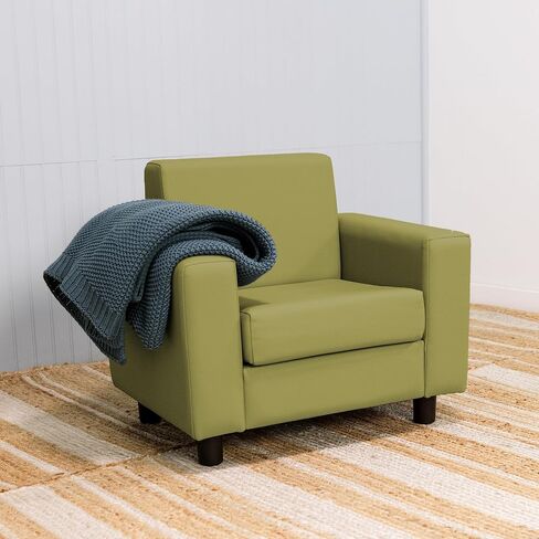 Factory Direct Partners Softscape ملهم Playtime Classic Reading Chair ، أثاث منجد من الدرجة التجارية للأطفال للمنزل ، الرعاية النهارية ، مرحلة ما قبل المدرسة ؛ التصميم الحديث - مسحوق الأزرق ، 14472 -PB in Kuwait