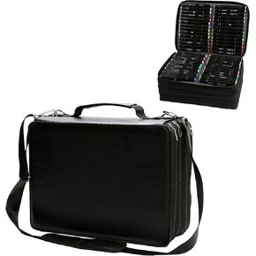 Black Marker Case, 224 Slots Alcohol Marker Case Markers Carrying Bag Holder for Art Sketch Marker, Permanent Paint Marker, Dry Erase Marker, Repair Marker Pen, Color Highlighte Art Supplies in Saudi Arabia