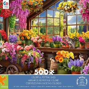 Ceaco - Shed Potting Colorlity - لغز 500 قطعة بانوراما