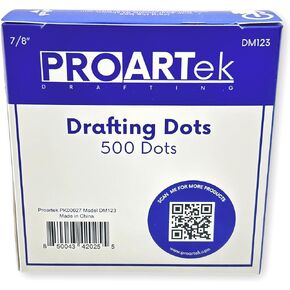 PROARTEK صياغة نقاط. 500 نقاط ، كل قطرها 7/8 بوصة ؛ لاصق منخفضة الحجم ؛ إزالتها بسهولة ، لا توجد بقايا ؛ مصنوعة في الولايات المتحدة الأمريكية