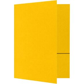 LUXPaper 9" x 12" Presentation Folders | Two Pocket | Sunflower Yellow | 100lb. Cover | 25 Qty