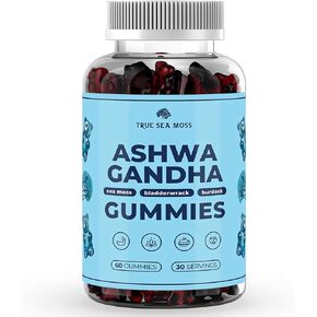 TrueSeaMoss Sea Moss Gummies, Contains Irish Sea Moss, Extract, Burdock Root, Bladderwrack, Seamoss Gel Gummies for Thyroid, Immune Support, Energy (Original, Pack of 1)