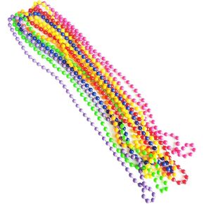 7 PCS Neon Party Costume Stellaces Colorful Colled Sheded Syned Mardi Gras Beads Beads Retro Beads Beads Vancy Dress Beadlaces 80s Associory