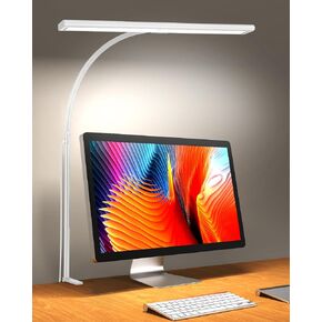 مصباح مكتب، مصباح مكتب iFalarila 160 LED قابل للتعتيم للمكتب المنزلي [عنق معقوفة مرن محدث وقضيب معدني ومشبك على شكل حرف I] مشبك ضوء كتاب على الطاولة للقراءة، ومنضدة العمل، والصياغة، وتكنولوجيا الأظافر، والخياطة، والألغاز in Kuwait
