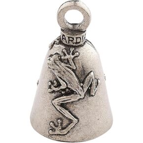 Guardian Bell Tree Frog Good Luck Bell w/Keyring & Black Velvet Gift Bag | Motorcycle Bell | Lead-Free Pewter | Good Luck Gift to Friends & Family | Bike Bell | Made in USA