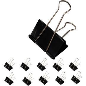 Jumbo Binder Clips 3 Inch - Extra Large Binder Clips 10 Pack, Heavy Duty Office Binder Clips for Paper, Documents, School & Office Supplies (10, 3 inch)