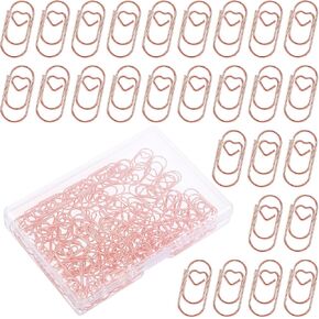 100 pcs مقاطع ورقية على شكل قلب من الذهب ، 0.78 بوصة ، قمم صغيرة لطيفة ، مقاطع ورقية مزخرفة صغيرة لمنظمي مكتب المنزل
