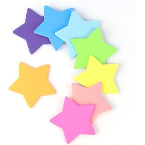 Yuntop 8 Color Star Shape Sticky Notes, 240 Sheets, Self-Sticky Note Pads for School Office Home