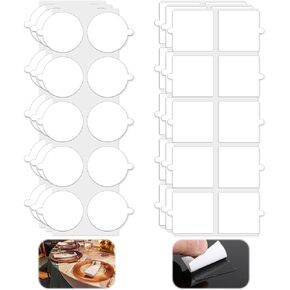 60pcs مقاطع المائدة الشفافة شفاف شريط مزدوج الجوانب التثبيت للأحداث في الهواء الطلق حفلة نزهة الزفاف