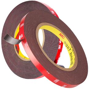 3M مزدوج الشريط ذو الجوانب الثقيلة 2 حزمة 1/4 "× 10 قدم ، شريط VBH 3M مزدوج الجوانب الثقيلة ، 3M 5952 VHB شريط لاصق للجدران والسيارات والديكور المنزل